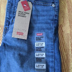Levi's Mile High Super Skinny Denim (NWT)